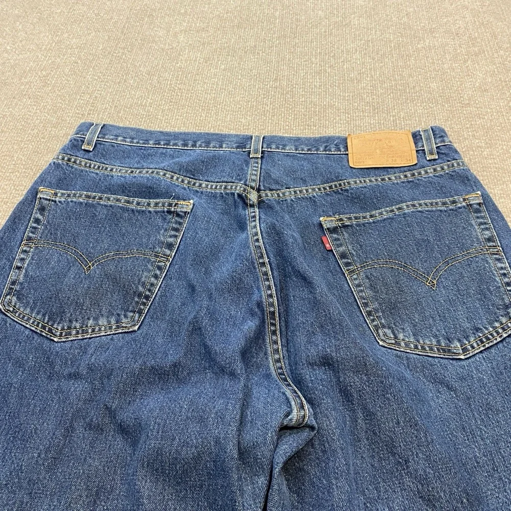 Levis Jeans Mens 38x34 Blue 569 Baggy Loose Straight Vintage Y2K 2001 Dark Wash